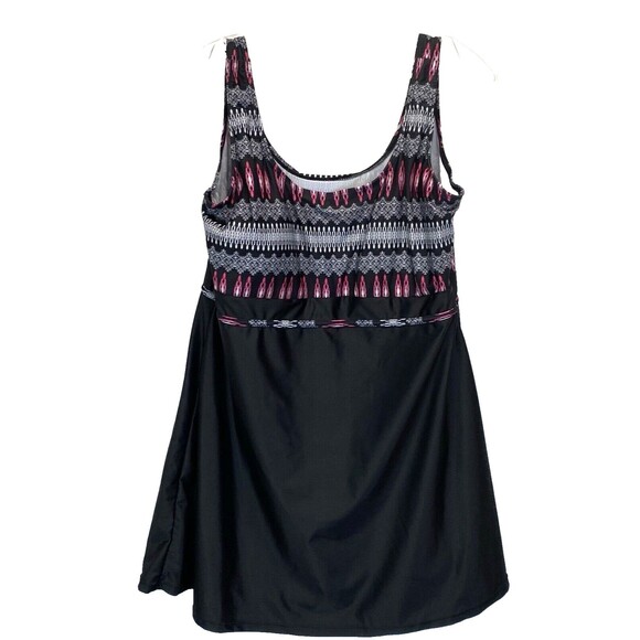 DANIFY Plus Size Swimsuit One Piece Size 52 Black Skirt Style XXL Stretch - Picture 1 of 6